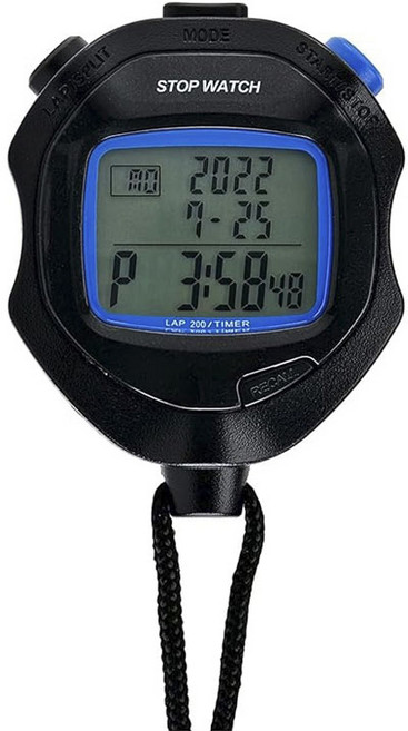 200運動計時器 TS-S114-BK, 1個, 黑色