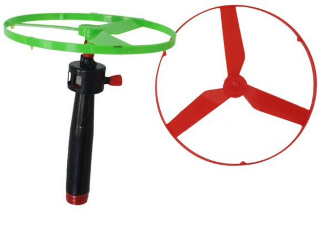 手拉直升機 拉線飛碟 童玩(塑料) 手拉竹蜻蜓 玩具, 多色, 1個