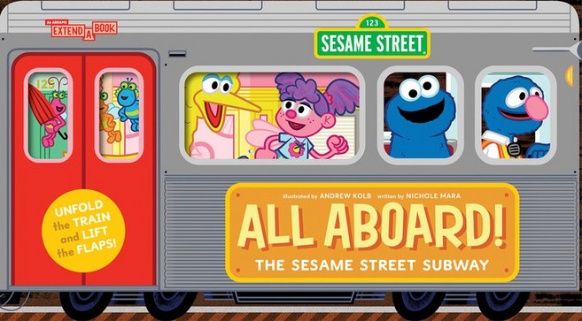(英文圖書)All Aboard! the Sesame Street Subway (an Abrams Extend-A-Book) Board Books, Harry N. Abrams, 英文, 硬頁書