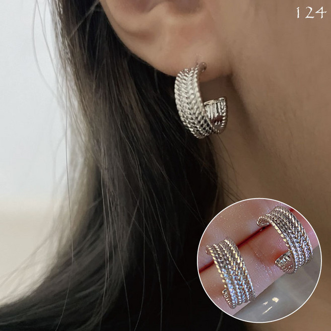 美好生活 S925銀耳針-10