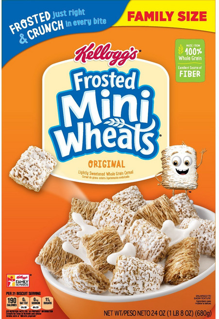 Kellogg's 家樂氏 迷你糖霜早餐穀塊 經典款, 1盒, 680g