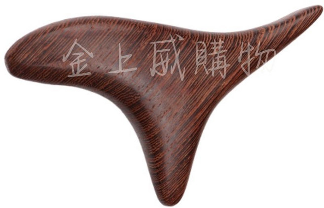三角雀刮痧板 經絡疏通點穴按摩器, 雞翅木, 1個