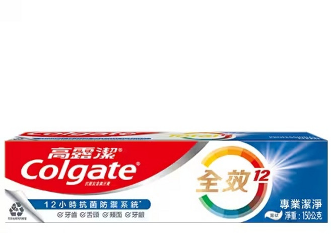 高露潔 Colgate 全效12牙膏 專業潔淨, 150公克, 1條