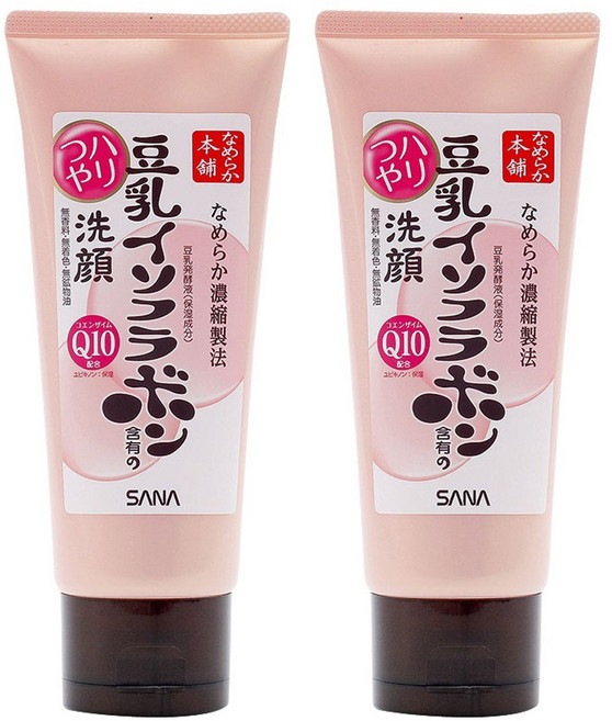 滑順泡沫豆漿異黃酮潔面乳, 2個, 150g