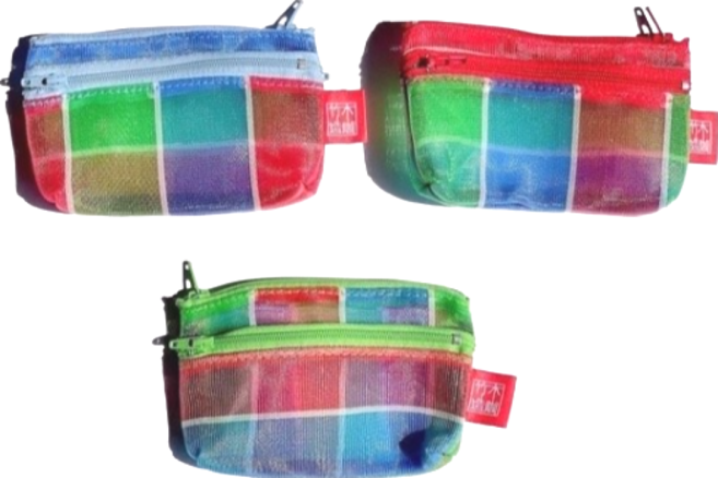 竹木造咖 茄芷三層收納袋 零錢包 環保復古袋 台灣LV, 紅色, 1個