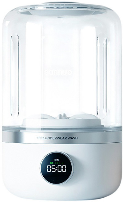 sannuo迷你水母淨透洗衣機-內衣褲專用 具備UV殺菌功能 輕柔呵護, 白色, YE02