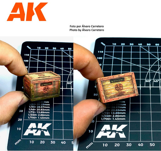 【阿魯的模型小窩】AK AK8227 雷雕木棧板組 LASER CUT WOODEN SET, AK8230 雷雕木箱組