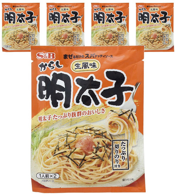 S&B 愛思必 義大利麵醬 芥末明太子口味 2份入, 5袋, 53.4g