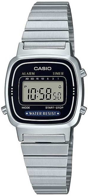 CASIO 卡西歐 女款金屬錶帶電子手錶 LA670WA-1A2JF
