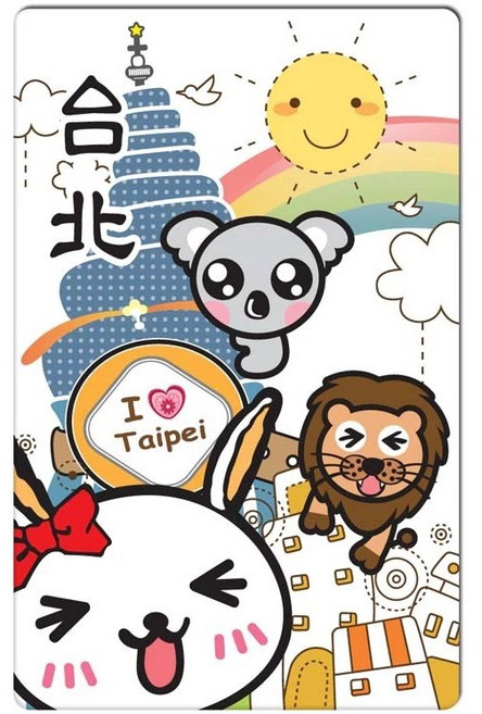 動物台北101圖案悠遊卡貼紙, 1個, 1入