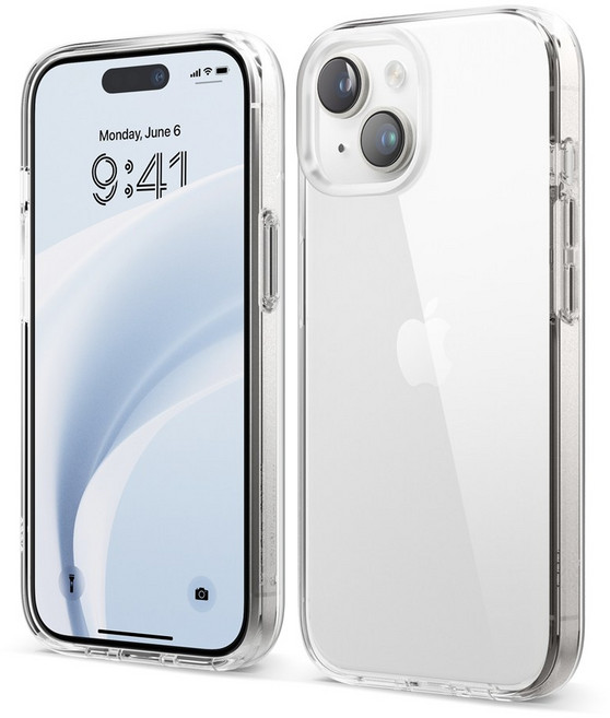 elago iPhone 15 Hybrid全覆式透明手機殼，適用於iPhone 15/Plus/Pro/Pro Max，軍規級保護，長效抗黃