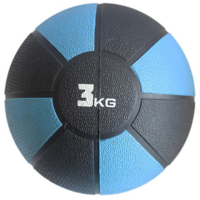 群 循環訓練藥球 重量適中 握感舒適 核心訓練 提升運動表現, 藍色和黑色, 1個, 3kg