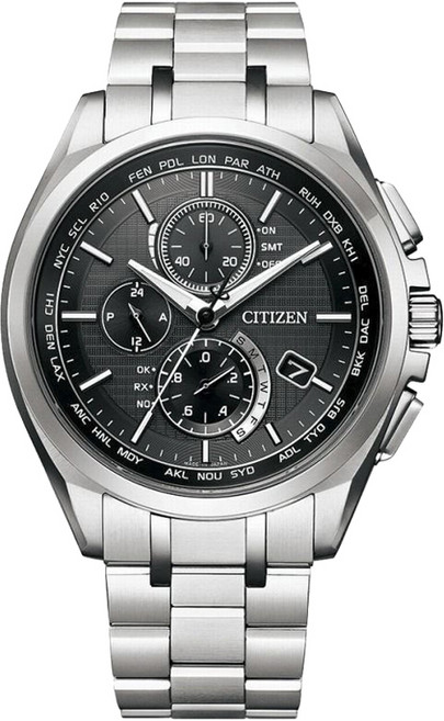 CITIZEN ATTESA男用光動能金屬電波腕錶 AT8040-57E