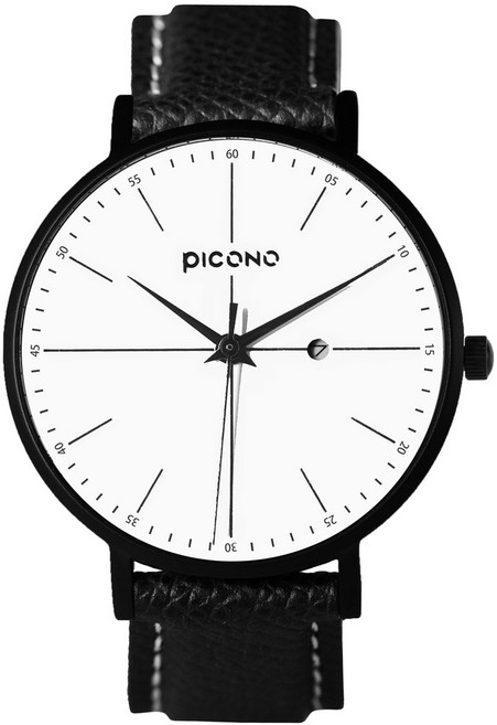 PICONO Siempre 簡約法國真皮錶帶對錶手錶 / SI-11101 男生款
