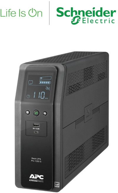 APC Back-UPS Pro 1350VA 不斷電系統 停電保護 USB充電 穩壓節能, 1個