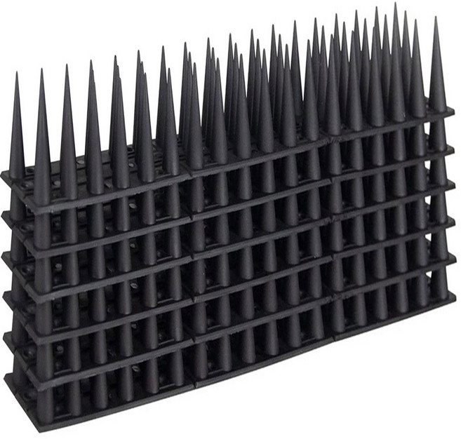 驅鳥加長款防鳥刺 防盜刺 防麻雀 防貓刺 防鴿, 黑色, 15個