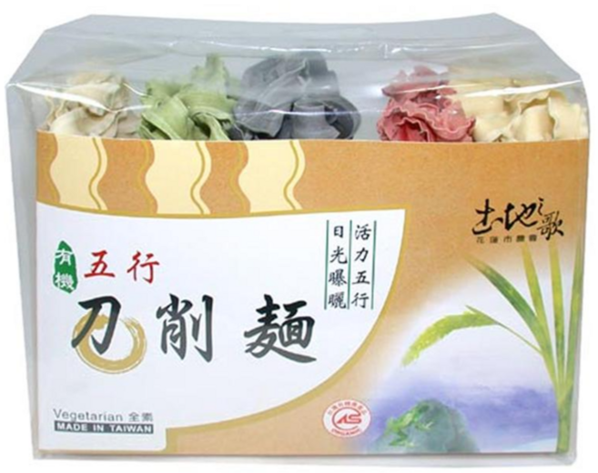 土地之歌 五行刀削麵, 375g, 1個