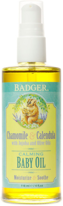 BADGER 孩童洋甘菊金盞花保濕潤膚油, 1瓶, 118ml