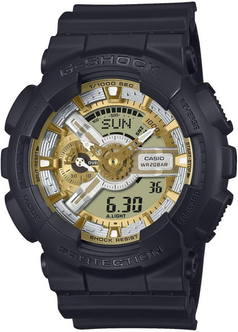 CASIO 卡西歐 G-SHOCK 金屬色錶盤系列 防震 WR 20BAR 男性運動手錶 GA-110CD-1A9JF