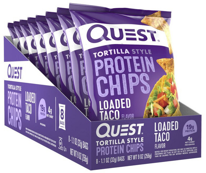 QUEST NUTRITION 高蛋白玉米餅 塔可餅口味, Loaded Taco, 8包, 32g