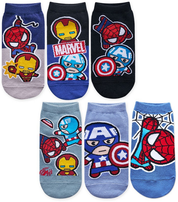 ONEDER旺達棉品 漫威復仇者聯盟童襪 Q版蜘蛛人親子襪 台灣製棉襪