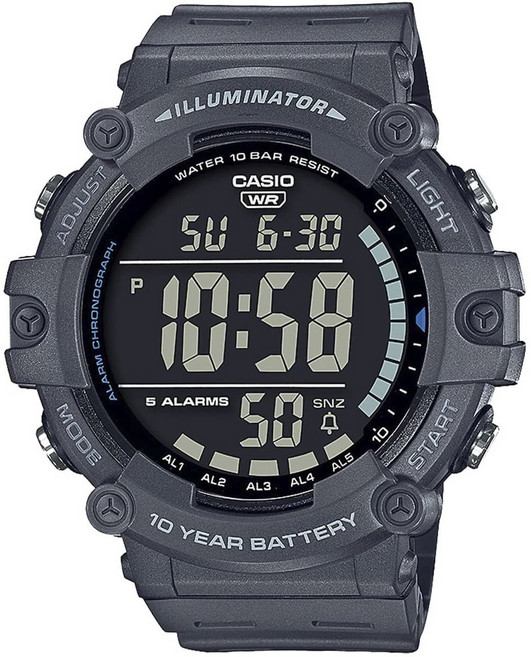CASIO 卡西歐 Illuminator 10Bar聚氨酯男款腕錶 AE-1500WH-8BJF