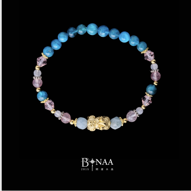 BYNAA 925純銀鍍金Q版招財貔貅寶寶手鍊 手工編織 配戴舒適