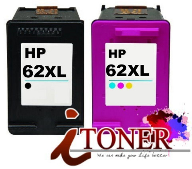 HP 62XL 副廠墨水匣 HP C2P07AA 5540 5740 7643 5642 5640, 詳見包裝, 詳見包裝, 62XL彩色