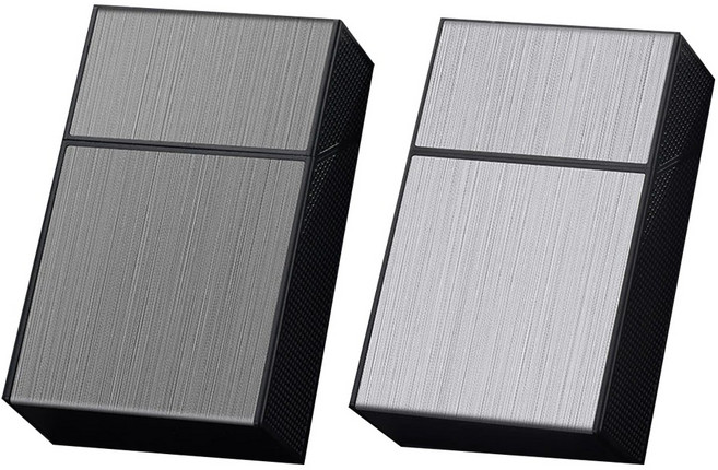 抗壓 防潮 防水 磁吸 大容量 防撞 菸盒, 銀-粗煙煙盒, 1個