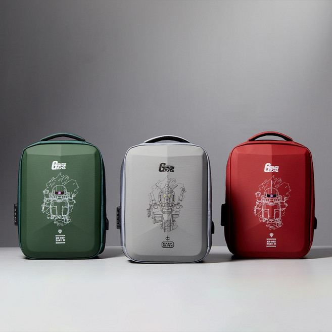 【TLCSTORE卡若特品牌館】鋼彈硬殼後背包 (附行李箱拉桿帶/密碼鎖), 紅色, 1個