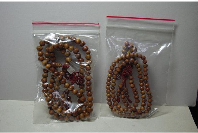 巴西綠檀木6mm 108念珠 - 天然綠檀木，手工打磨，助您冥想放鬆，帶來平靜與祝福, 棕色, 1個
