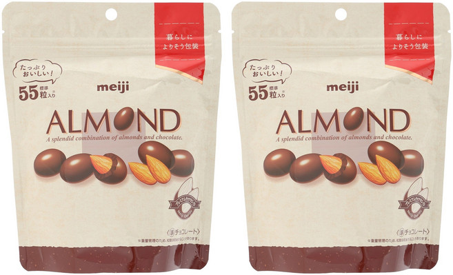 meiji 明治 杏仁巧克力 55顆入, 231g, 2個