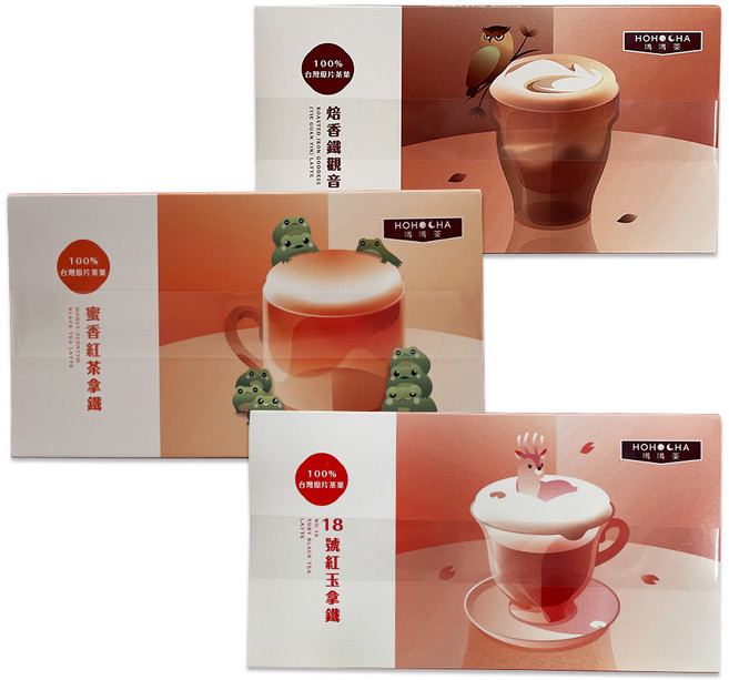 喝喝茶 奶茶 三點一刻 聯名款 紅玉拿鐵 紅茶拿鐵 觀音拿鐵 沖泡奶茶, 28g, 5包