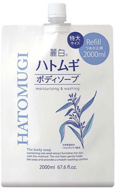 KUMANO 熊野油脂 麗白薏仁沐浴乳補充包, 1包, 2L