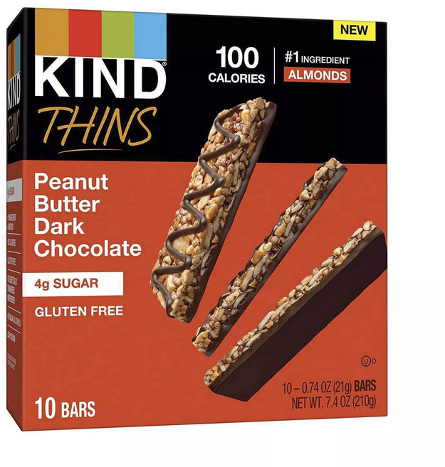 KIND Peanut Butter 黑巧克力棒, 10片, 21g
