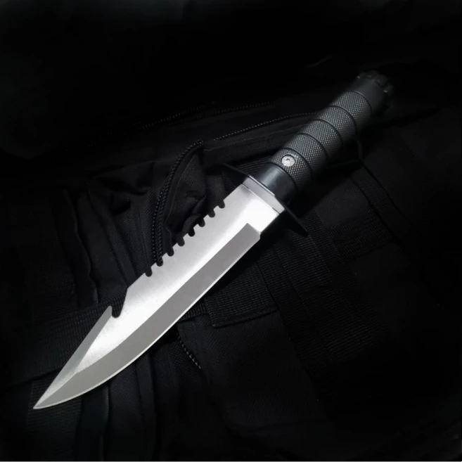 Columbia CP185 軍刀 露營登山求生刀具, 銀色獵刀+刀套, 1個