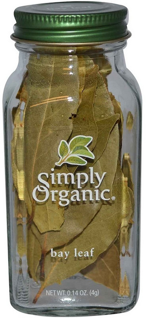 Simply Organic 月桂葉, 1個, 4g