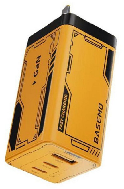 倍魔 快充頭 手機充電器 機甲豆腐頭 PD快充 折疊式安全過電保護, 65W氮化鎵【禮盒套裝】送1條數據線, 1個