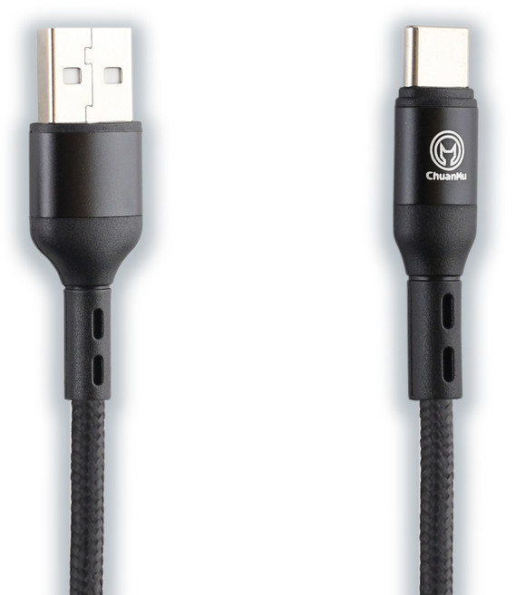 ChuanMu USB Type-C 數據線 支援CarPlay iPhone充電線 耐用編織材質, 1個
