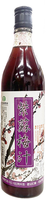 埔里鎮農會 紫蘇梅汁 濃縮果汁 開胃解膩 健康飲品, 1個裝, 600ml