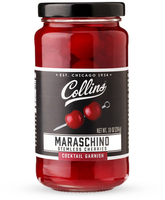 Collins 雞尾酒用醃馬拉斯奇諾櫻桃, 1罐, 284g