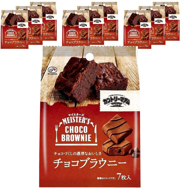 FUJIYA 不二家 布朗尼風味鄉村餅 7枚入, 10個
