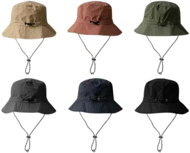 恆樂居家日系防潑水漁夫帽 可收納折疊 素面防曬遮陽登山露營帽