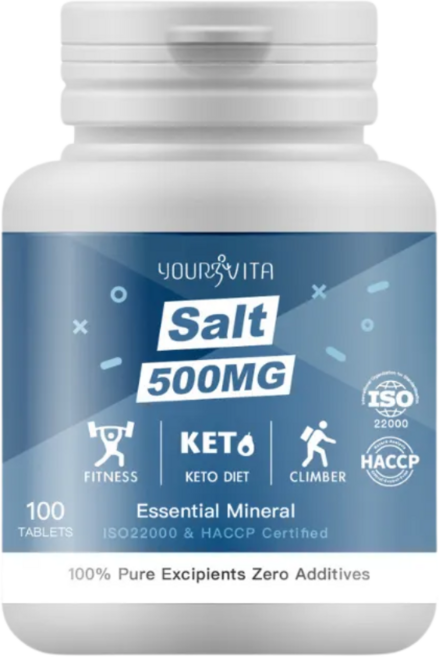 YOURSVITA 機能型鹽錠 500MG, 1個, 100顆