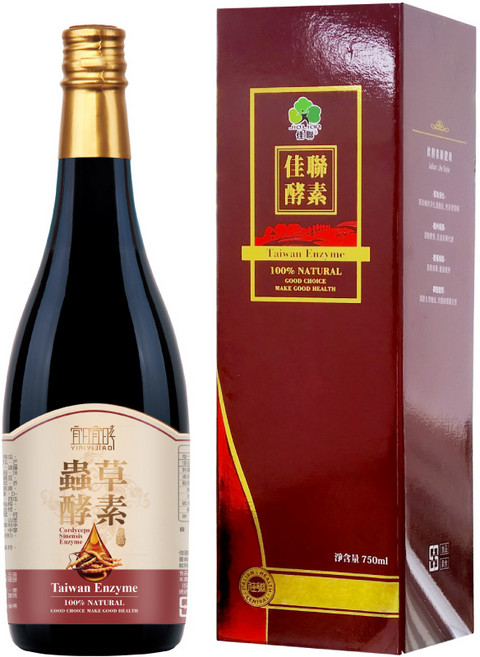 宜日宜酵 蟲草酵素液, 1盒裝, 750ml