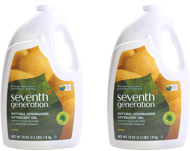 Seventh GENERATION 淨七代 洗碗機專用廚房洗碗精 檸檬香, 2個, 1.9kg