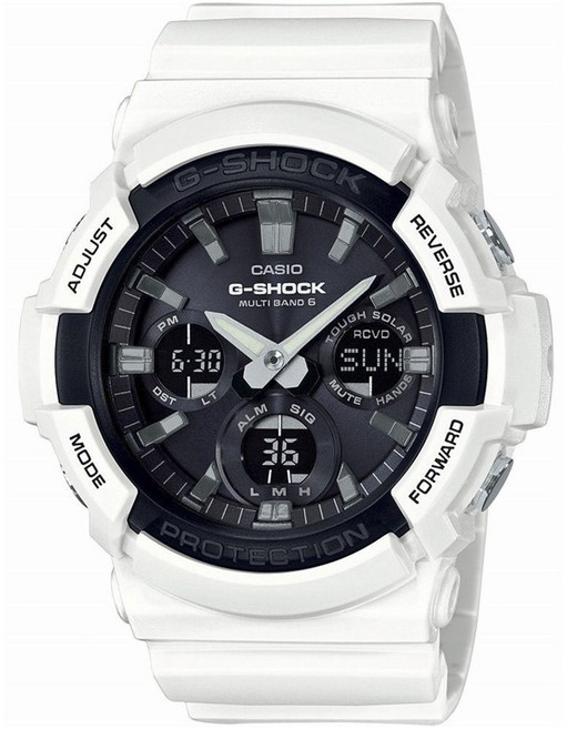 CASIO 卡西歐 G-SHOCK 男款G-Shock太陽能手錶 GAW-100B-7AJF, 白色