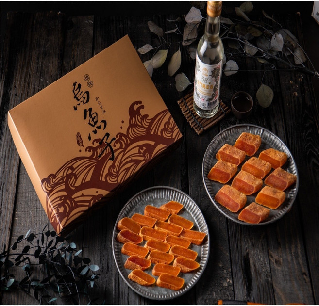 卡拉小舖 一口烏魚子雙饗禮盒 (方便攜帶), 1盒裝, 150g厚切+100g薄切