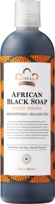 NUBIAN HERITAGE 非洲黑皂沐浴露, 1入, 384ml