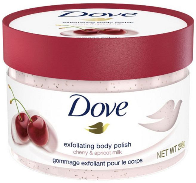 Dove 多芬 去角質身體磨砂膏 櫻桃杏桃牛奶香, 1個, 298g